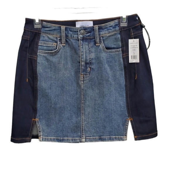 NWT Current/Elliott The Mashed Mini Denim Skirt - Picture 6 of 15